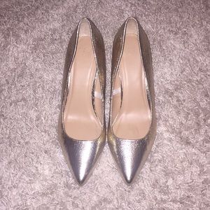 Women’s shiny gold heels